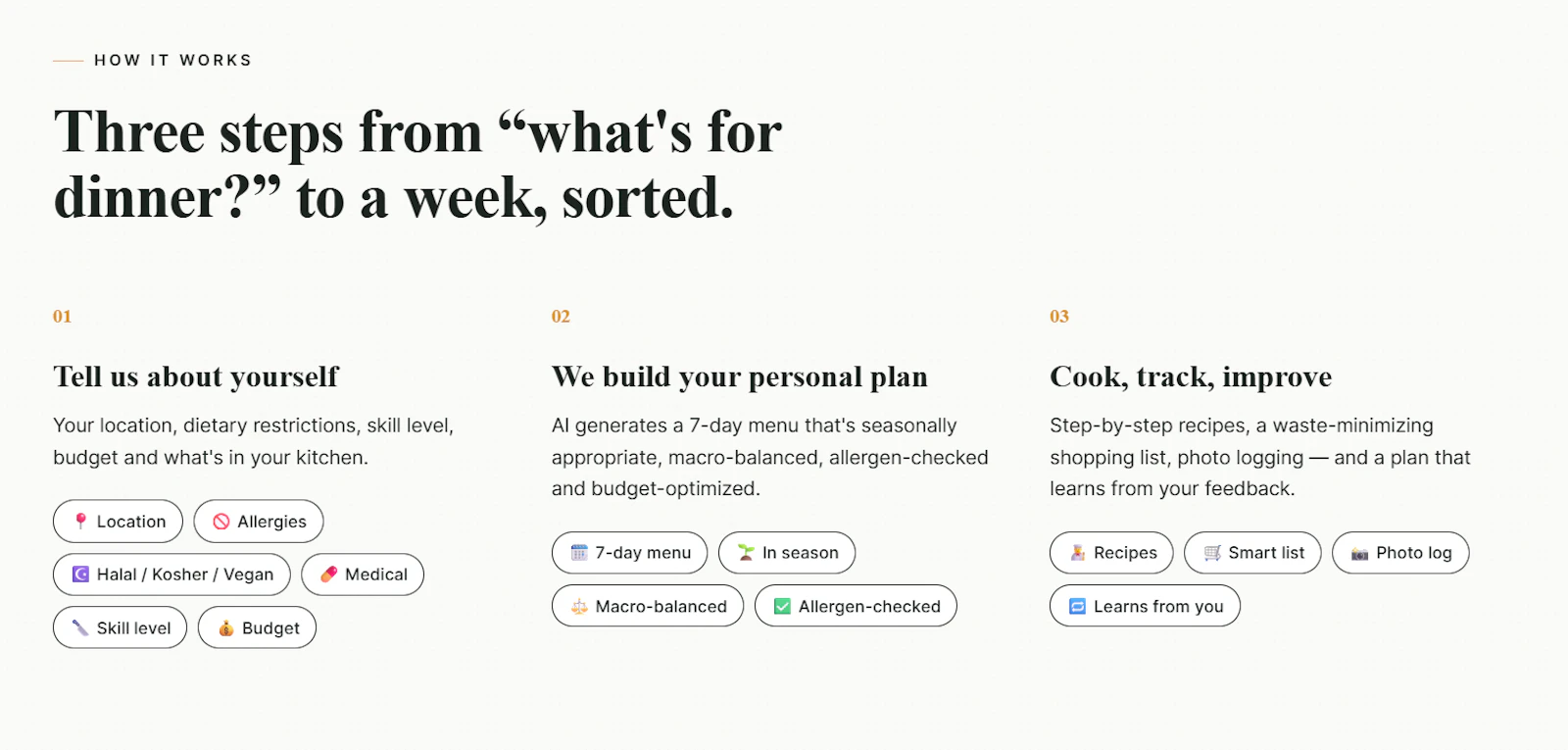 Meal plans that know where you live screenshot 2