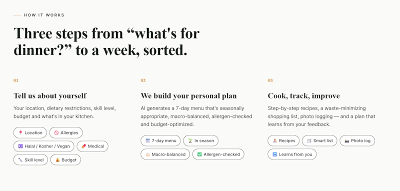 Meal plans that know where you live screenshot 2