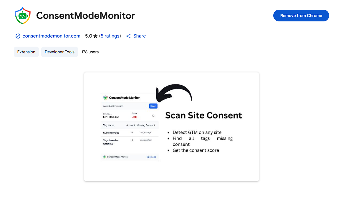Consent Mode Monitor Chrome Extension gallery image