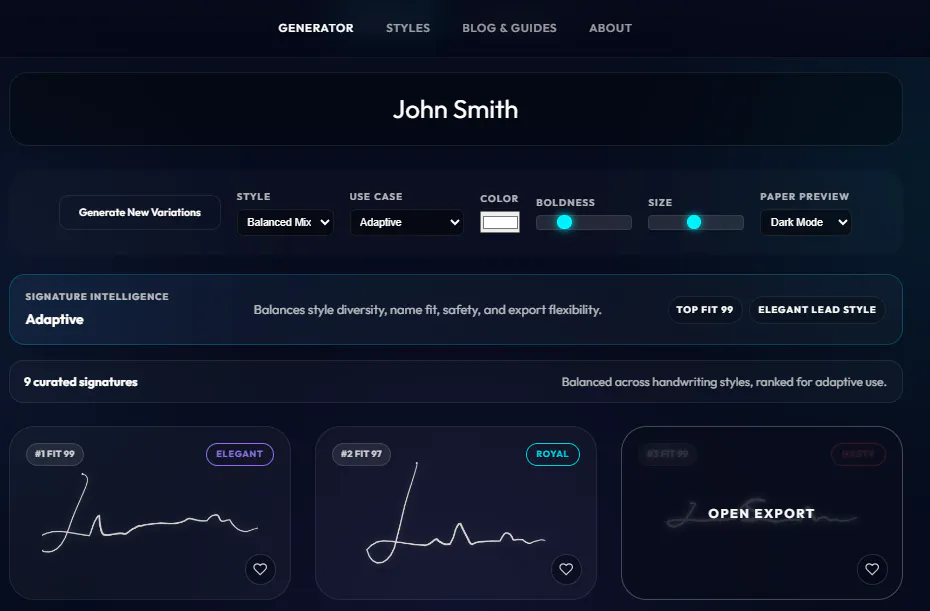 SigVela - Signature Generator gallery image