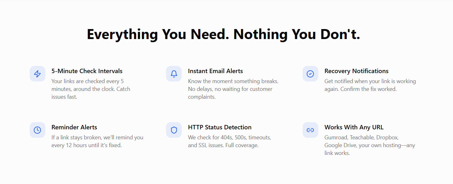 LinkFix - Screenshot 2 showing product features and functionality
