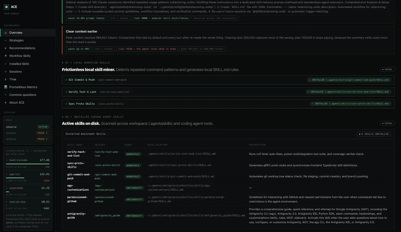 ACE Sidecar screenshot 2