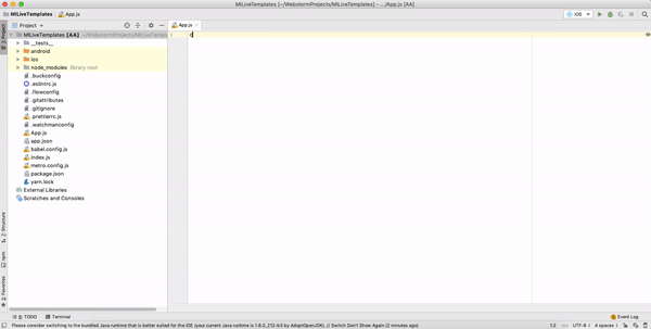 Live Templates Plugin for React Native gallery image