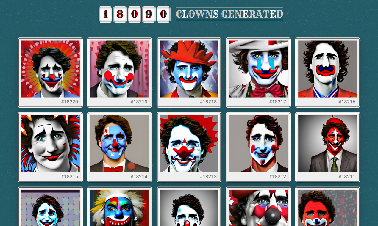 Justin Trudeau Clown Generator gallery image