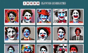 Justin Trudeau Clown Generator gallery image