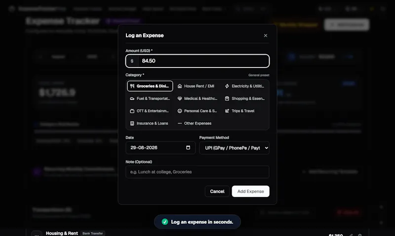 ExpenseTrackerFree screenshot 3