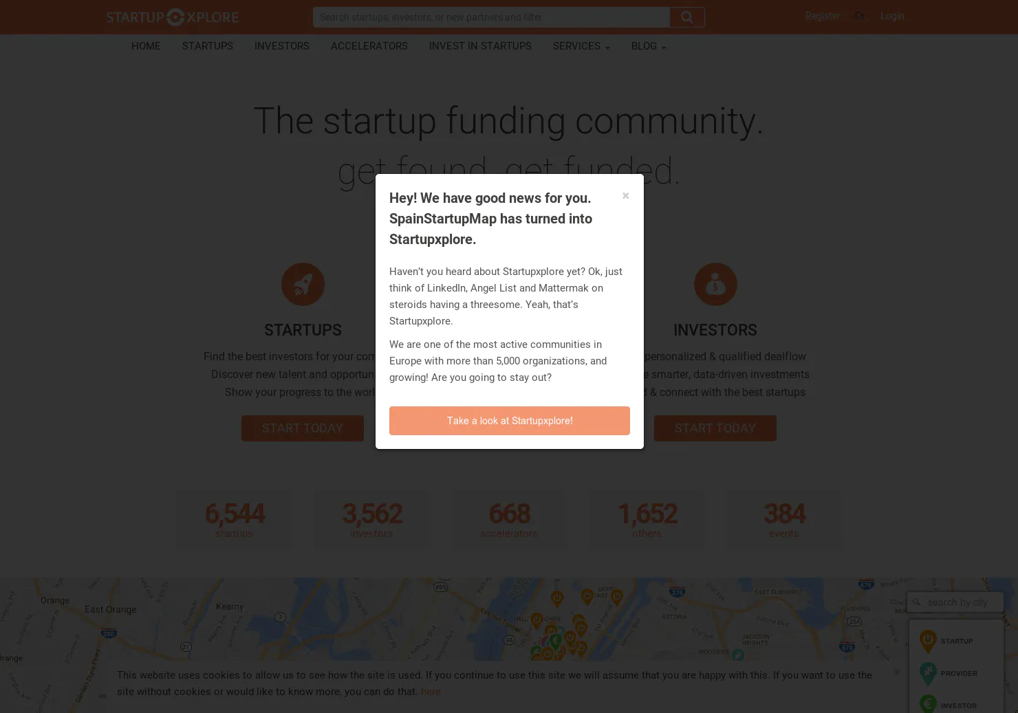 Spain startup map
