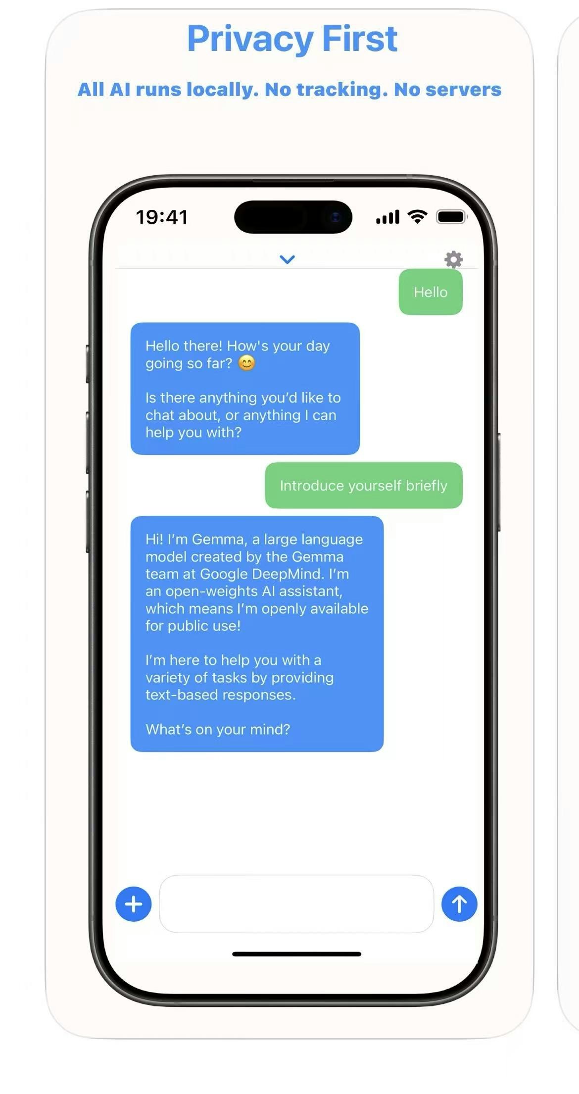 Local LLM-Vision — Fully Offline iOS AI - Main product screenshot demonstrating key features and user interface