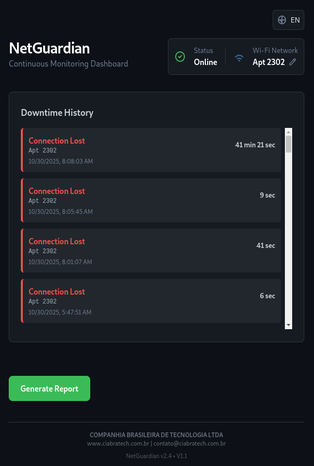 NetGuardian - Internet Quality Monitor - Screenshot 4 preview