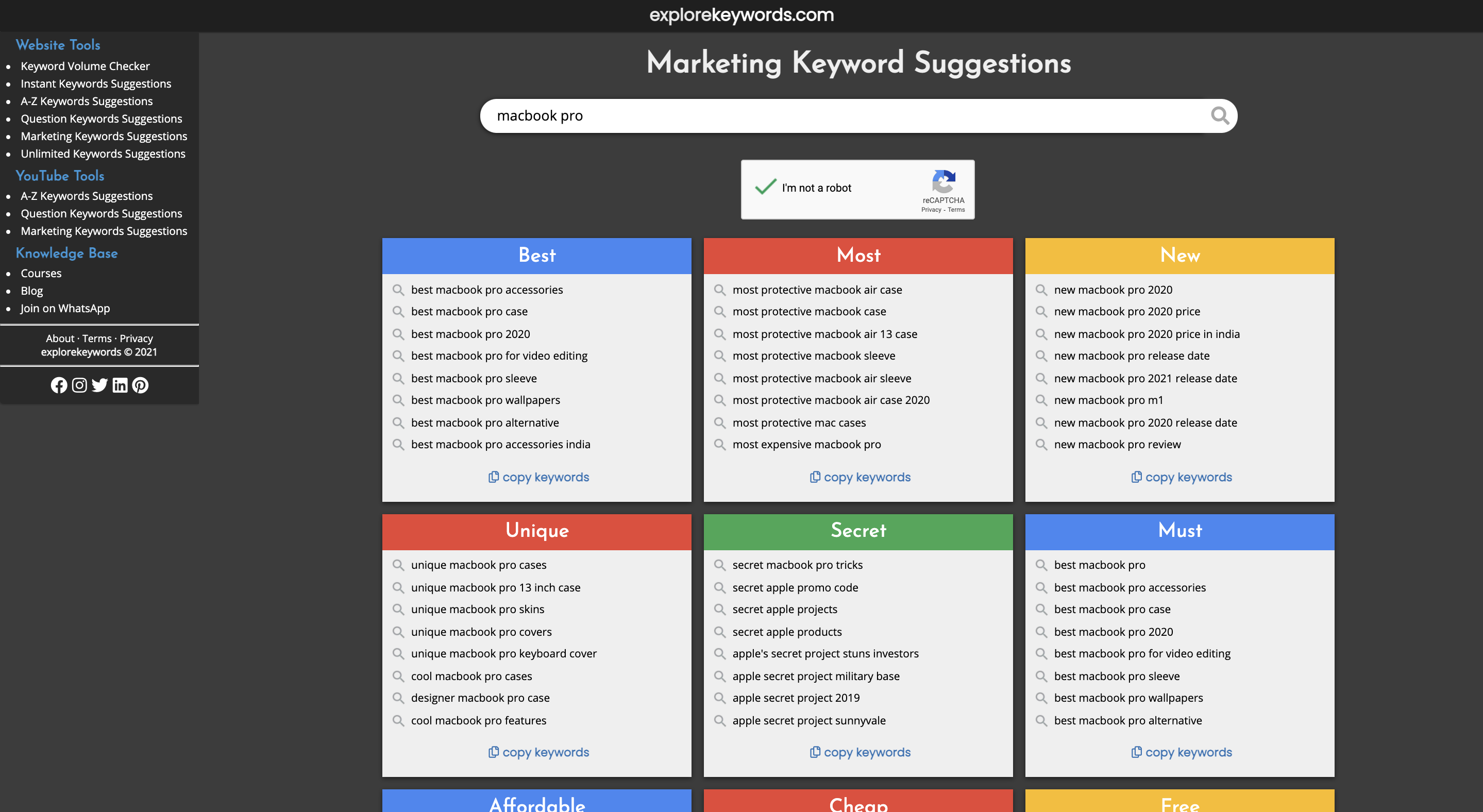 Explore Keywords gallery image