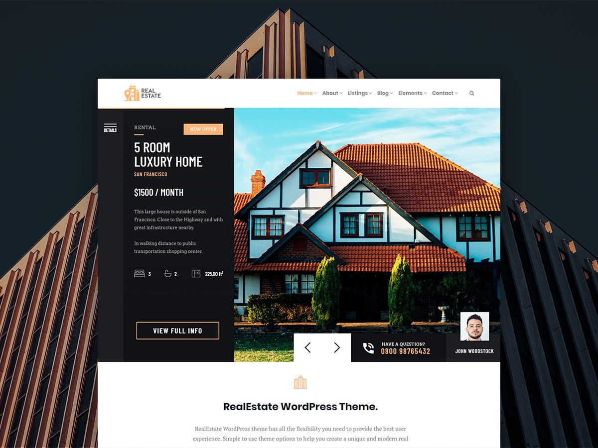 Real Estate WordPress Theme gallery image