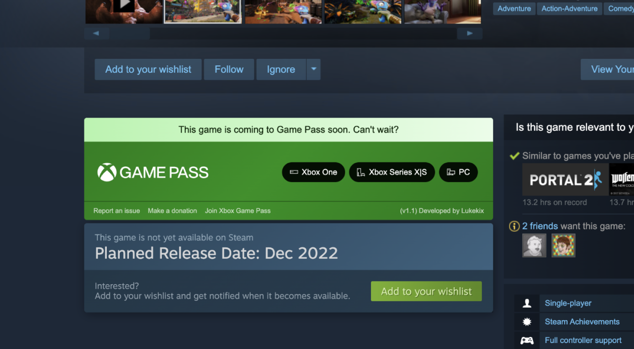 ゲームパスで利用できます - Steamでのゲームがゲームパスでも利用できるかどうかを教えてくださいメディア2