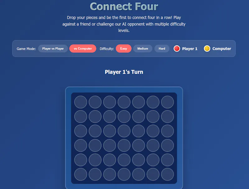 Free Connect Four Game screenshot 1
