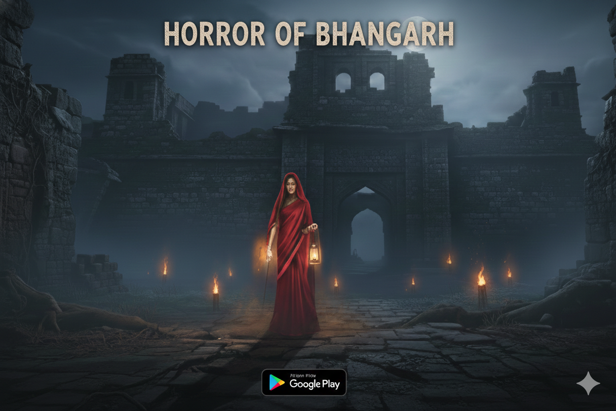Horror of Bhangarh - Product Hunt launch logo and brand identity