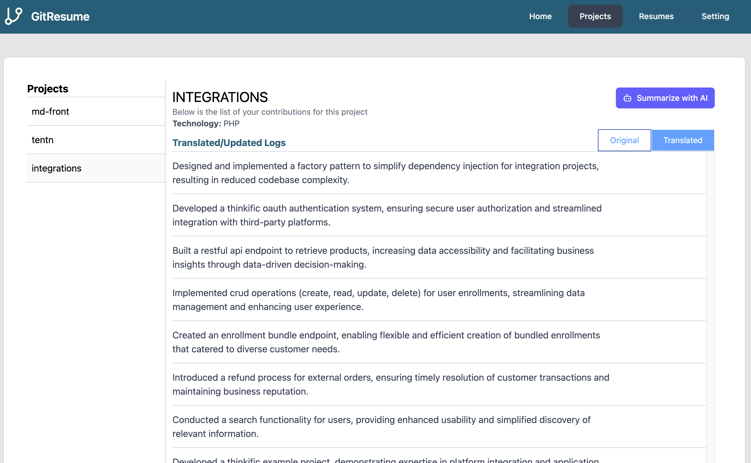 GitResume gallery image