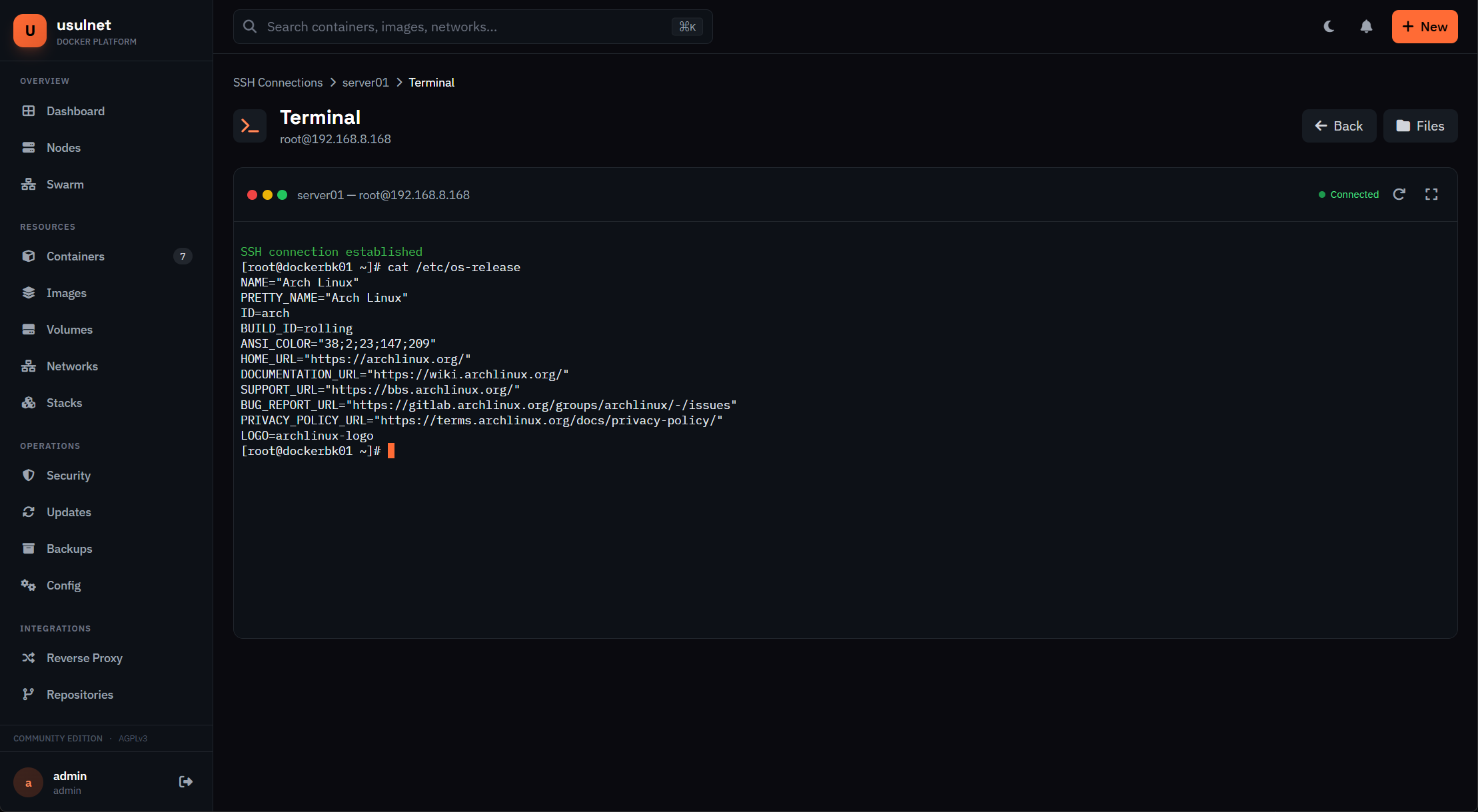 usulnet — DevOps & SysAdmins UI gallery image
