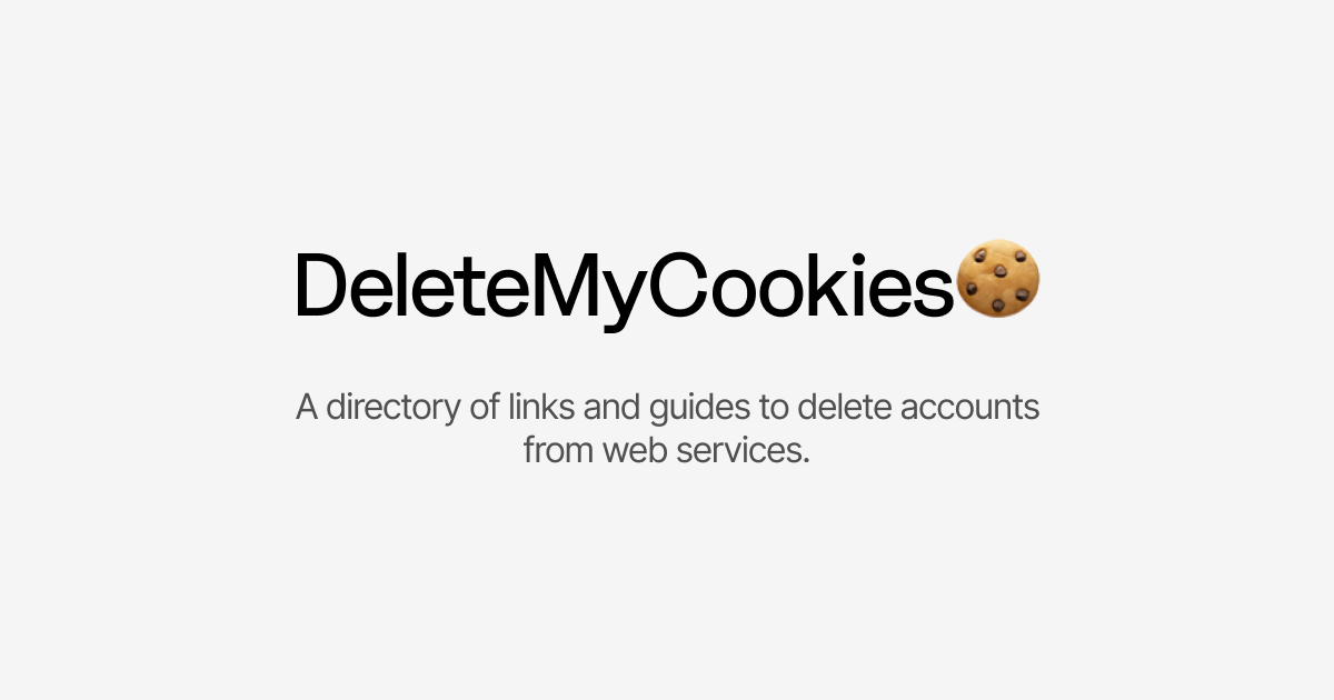 Deletemycookies - Ein Verzeichnis von Links zum Löschen von Konten aus Webdiensten. Medien 1