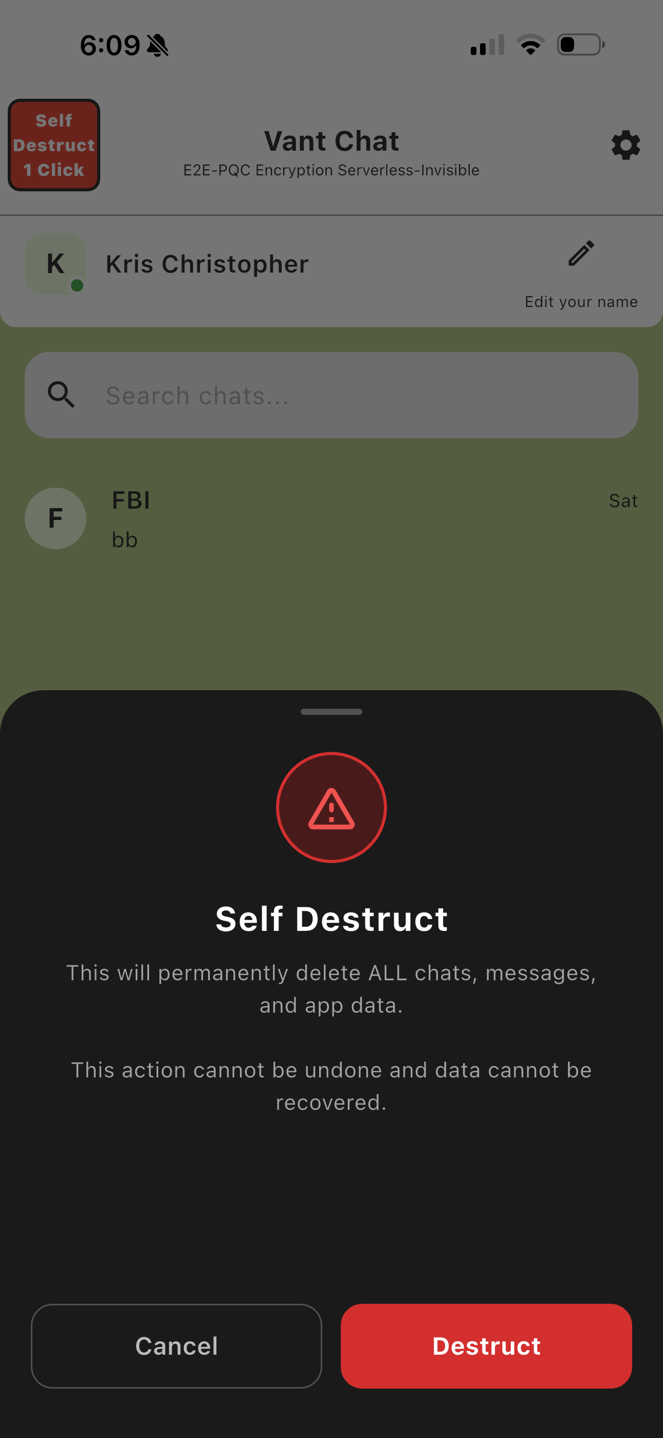 Vant Chat -Ultimate privacy Post quantum gallery image