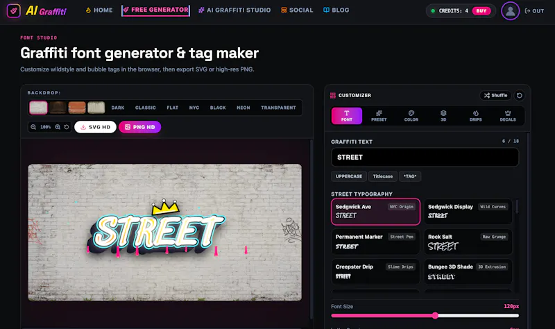 AI Graffiti Generator Studio screenshot 2