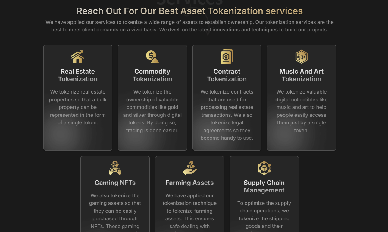 Real World Asset Tokenization - Screenshot 2 showing product features and functionality