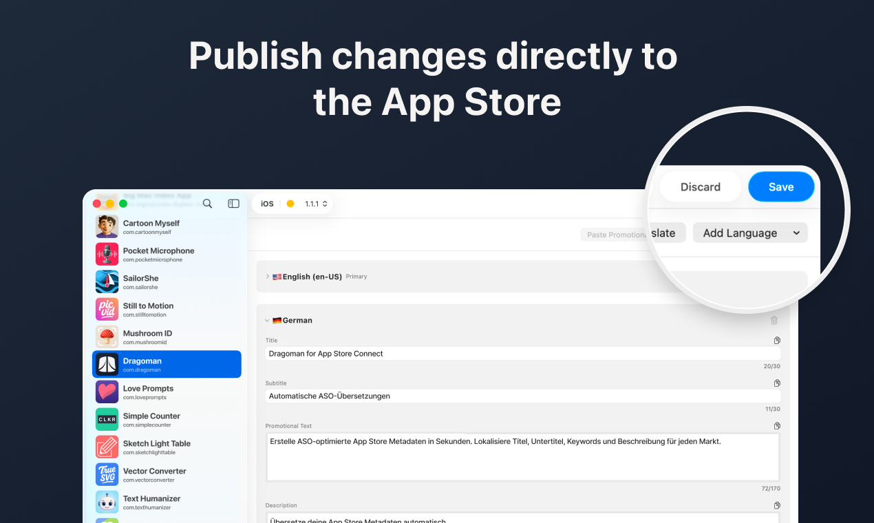 Dragoman for App Store Connect gallery image
