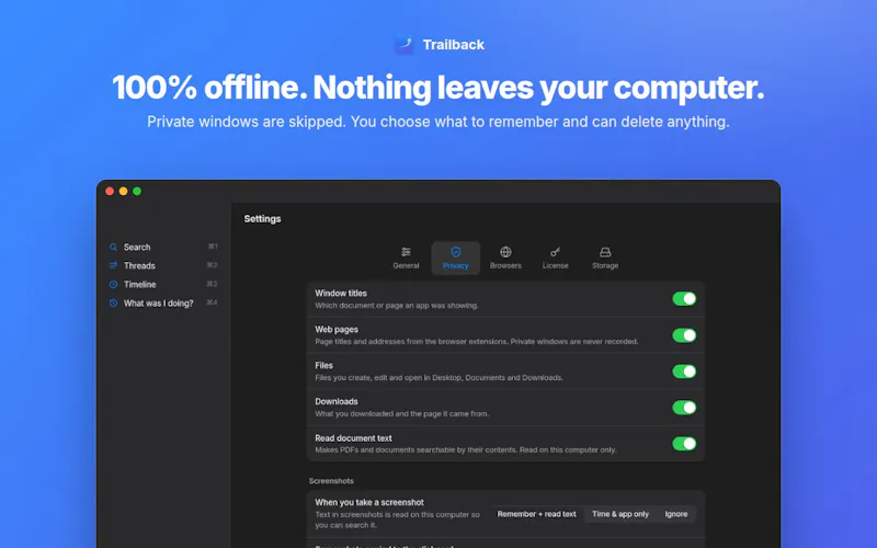 Trailback for Mac & Windows screenshot 5