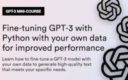 GPT-3 Fine-Tuning Crash Course media 1