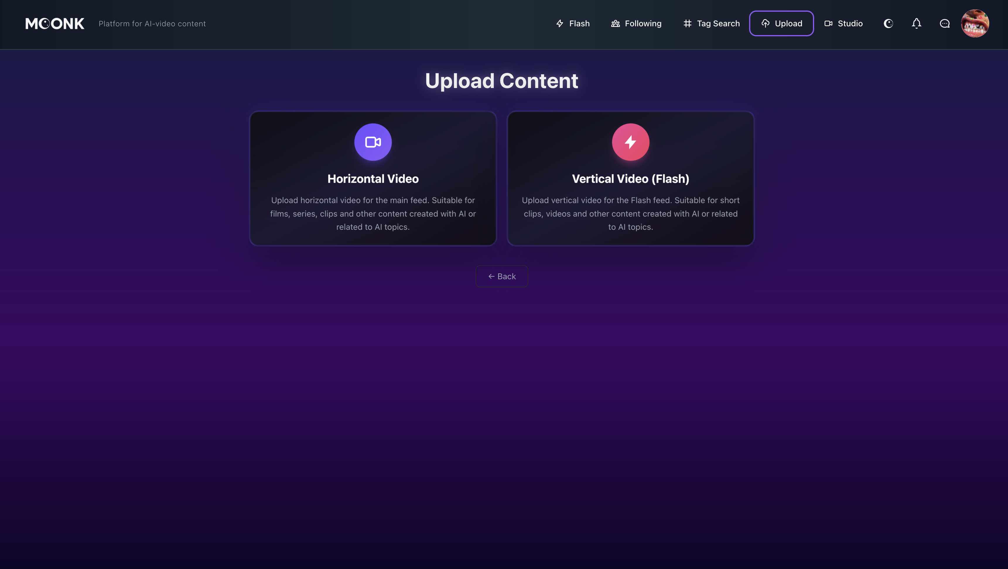 MOONK - Platform for AI-video content gallery image