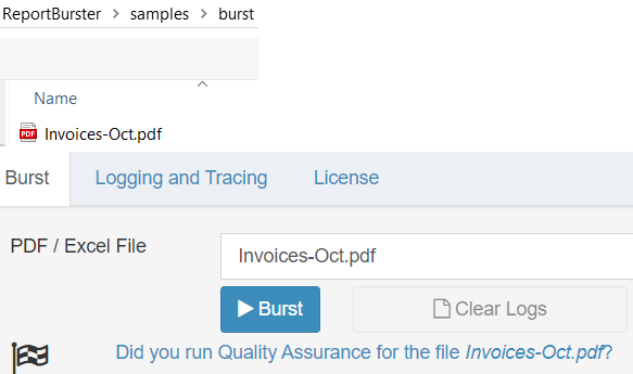 ReportBurster: “Batteries‑Included” BI - Main product screenshot demonstrating key features and user interface