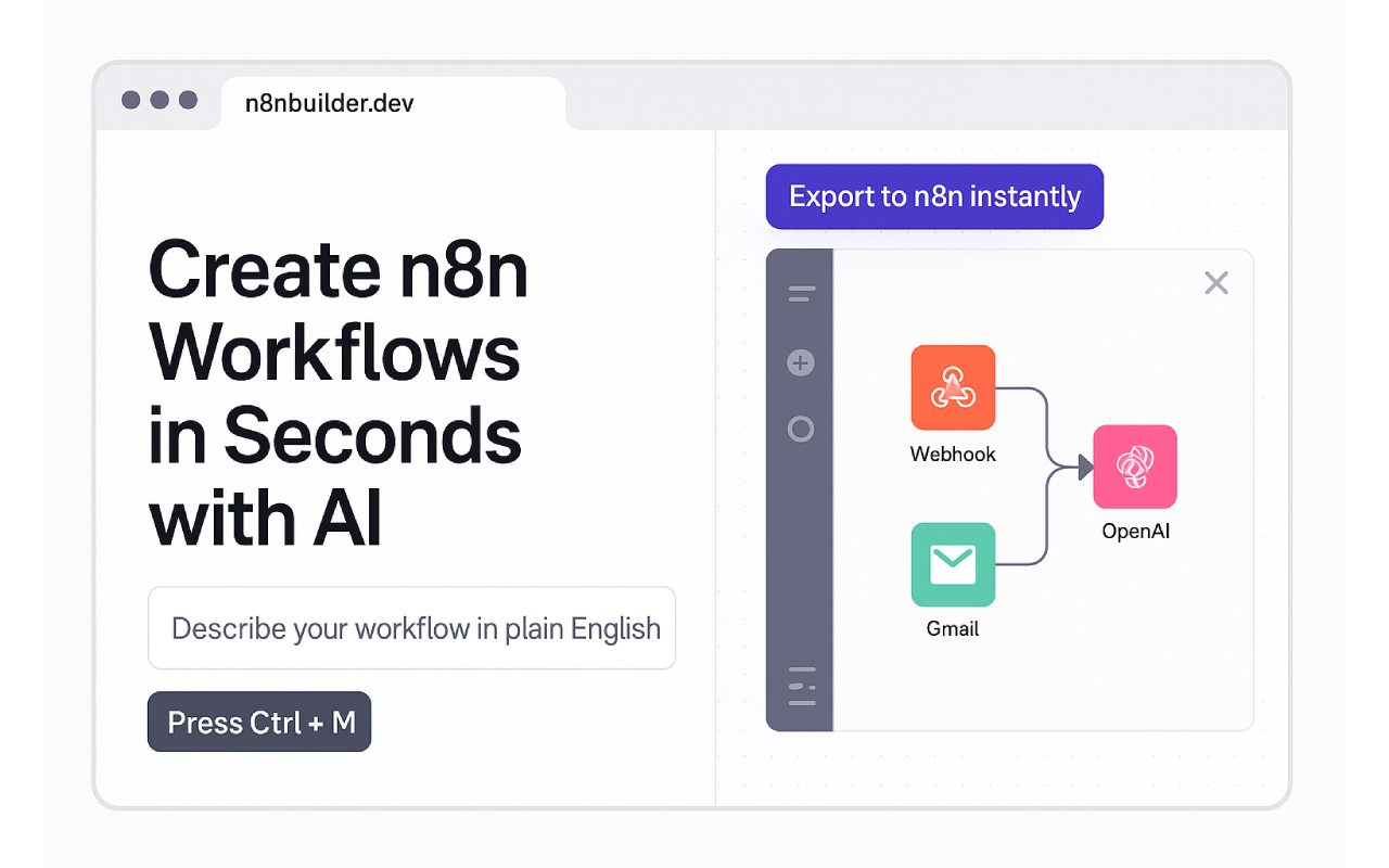 n8n Builder – AI-Powered Assistant gallery image