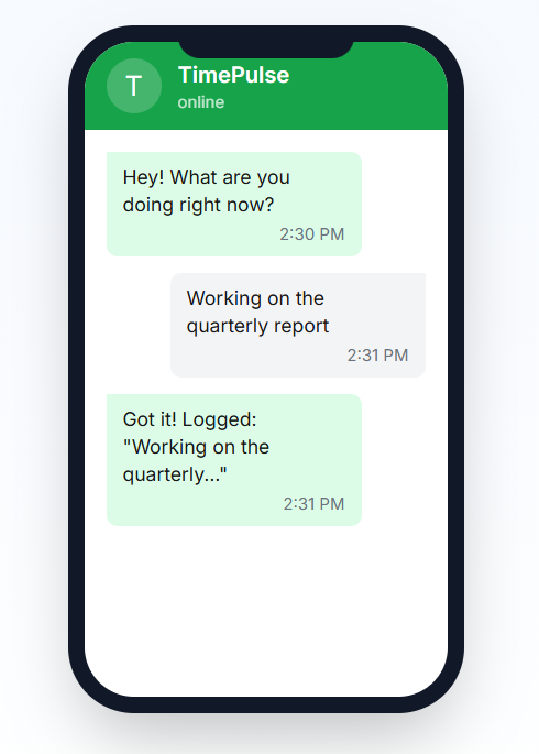 TimePulse - Main product screenshot demonstrating key features and user interface