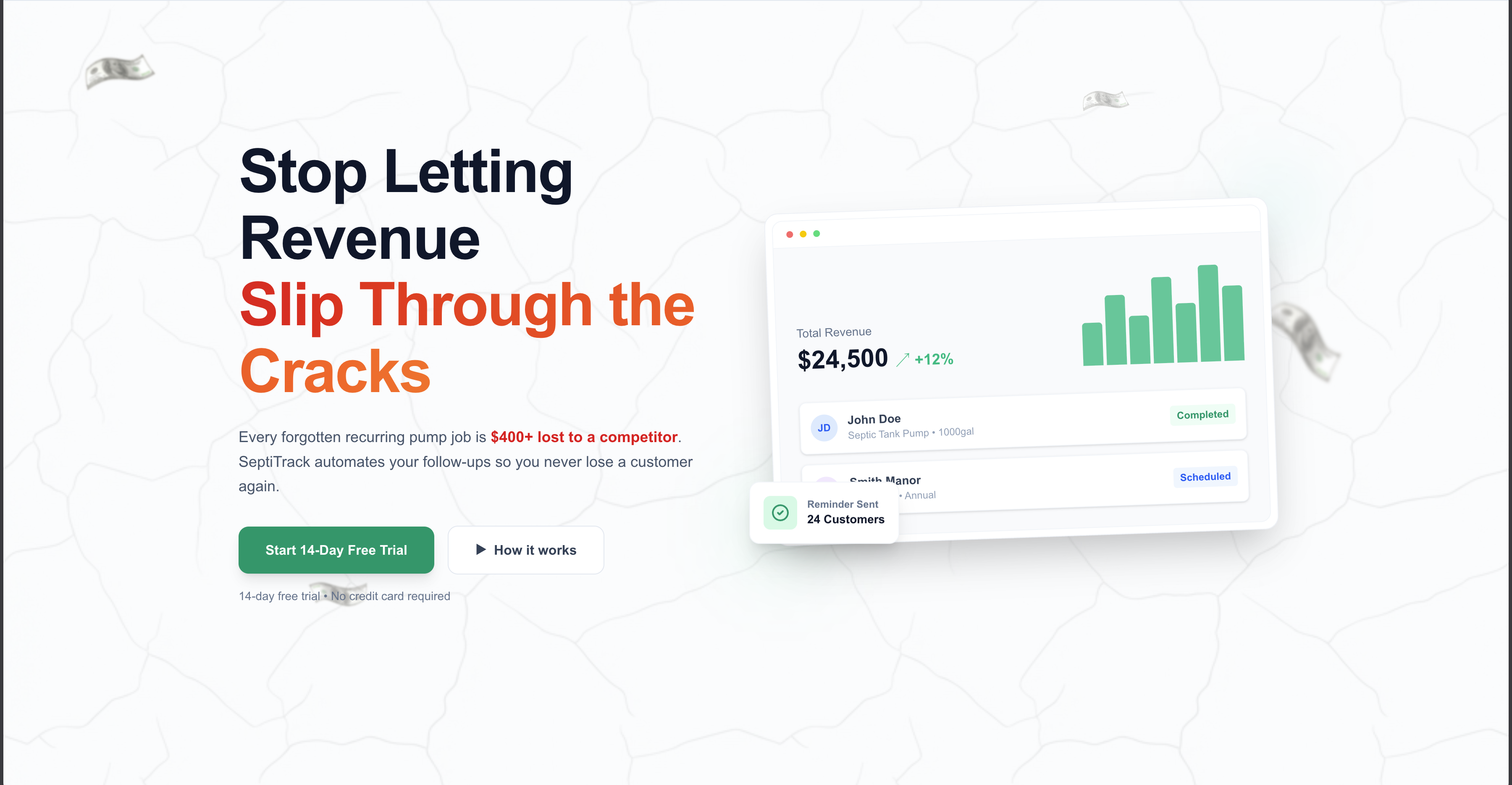 SeptiTrack - Main product screenshot demonstrating key features and user interface