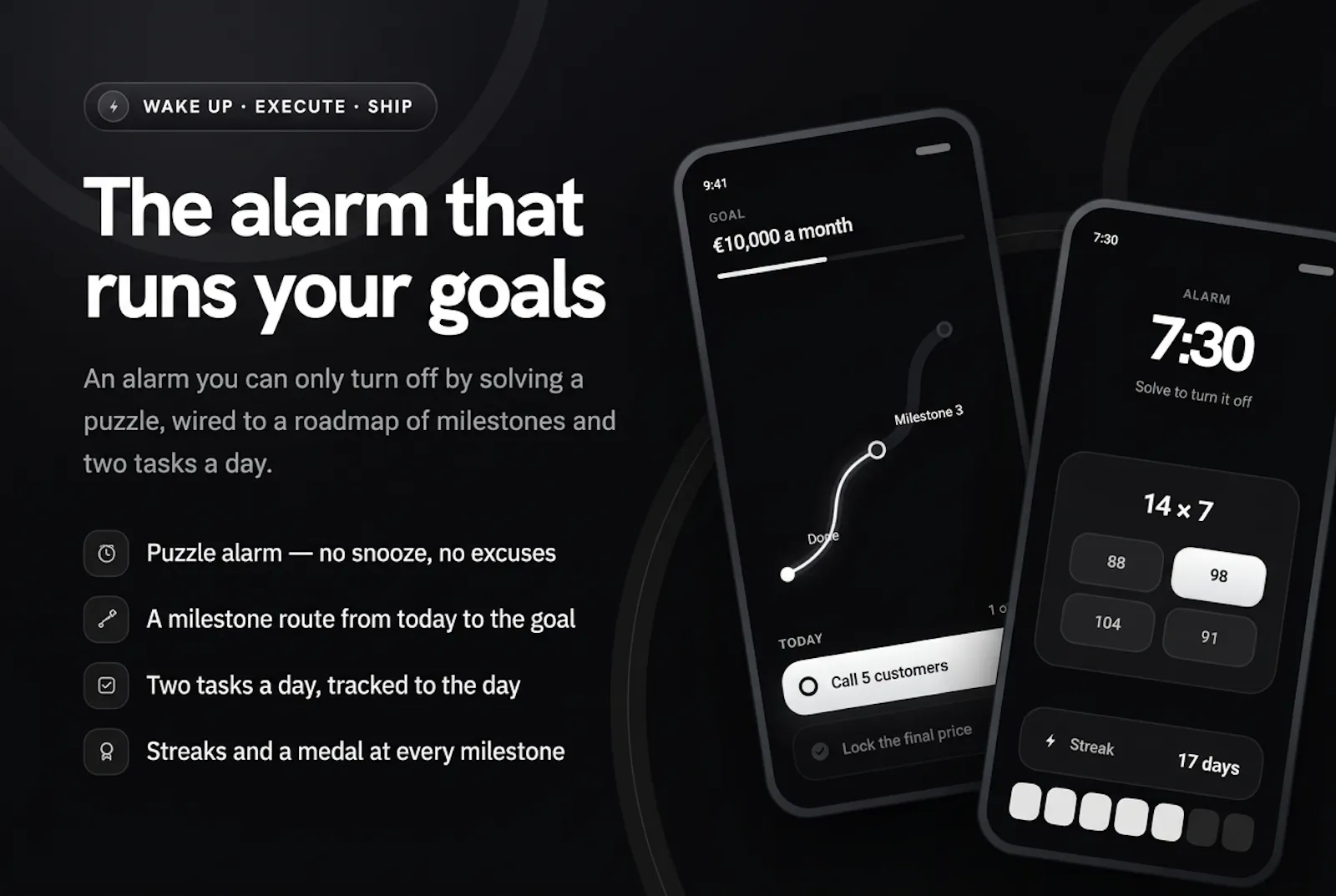 WakeUp: Alarm Clock & Goals screenshot 1