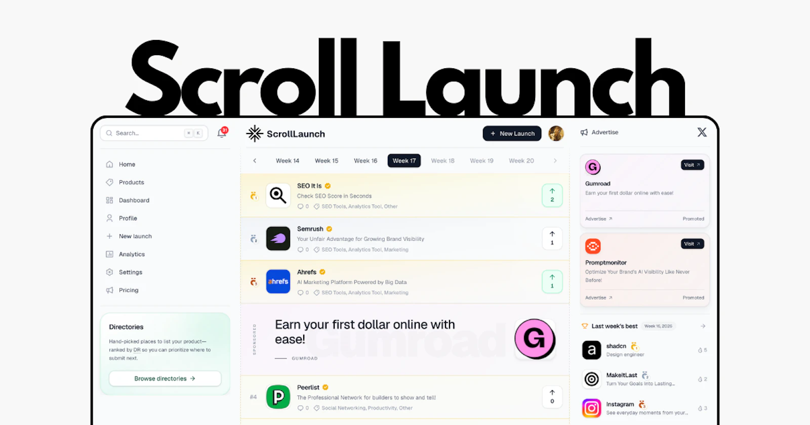 Scroll Launch screenshot 1