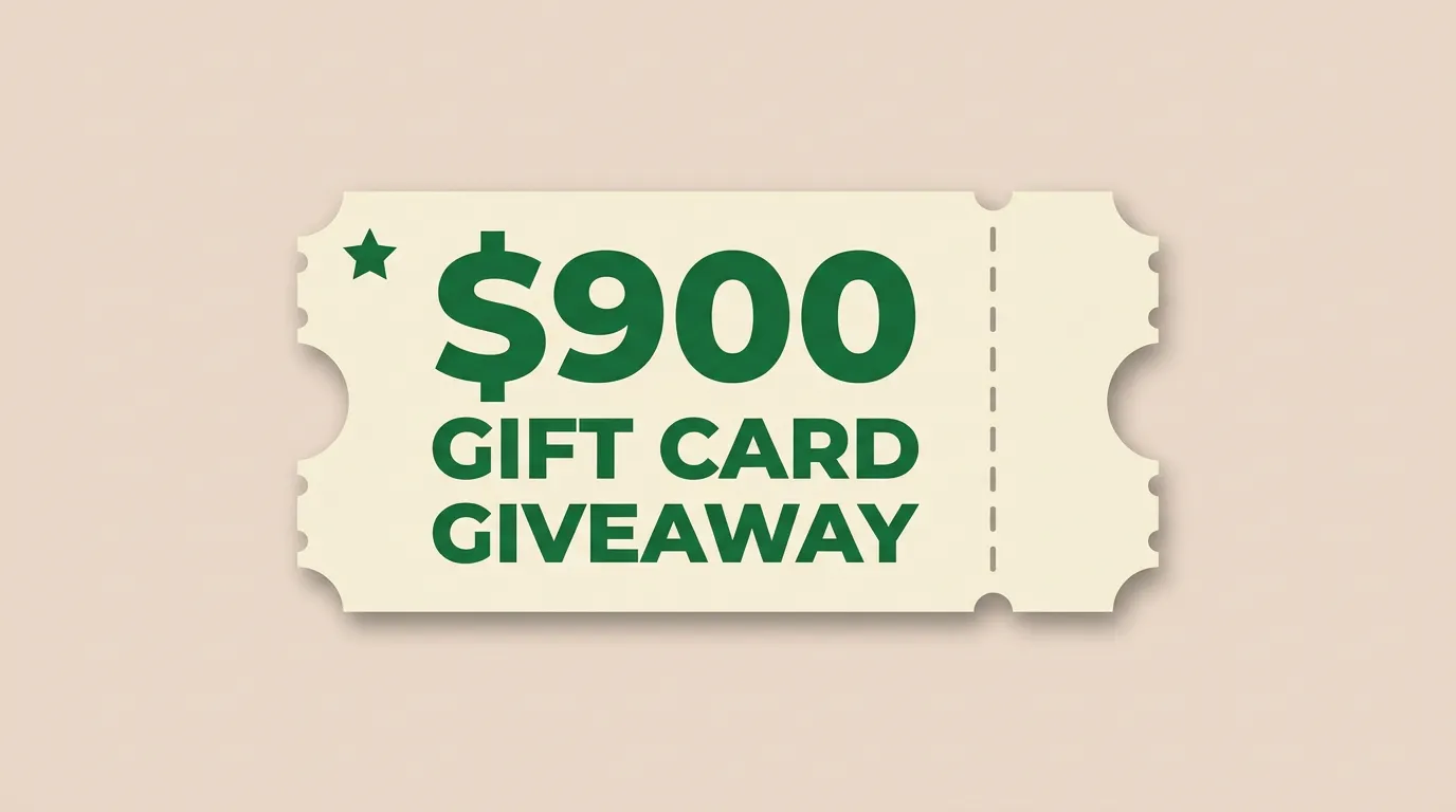 $900 to Spend? Enter Our Free Gift Card gallery image