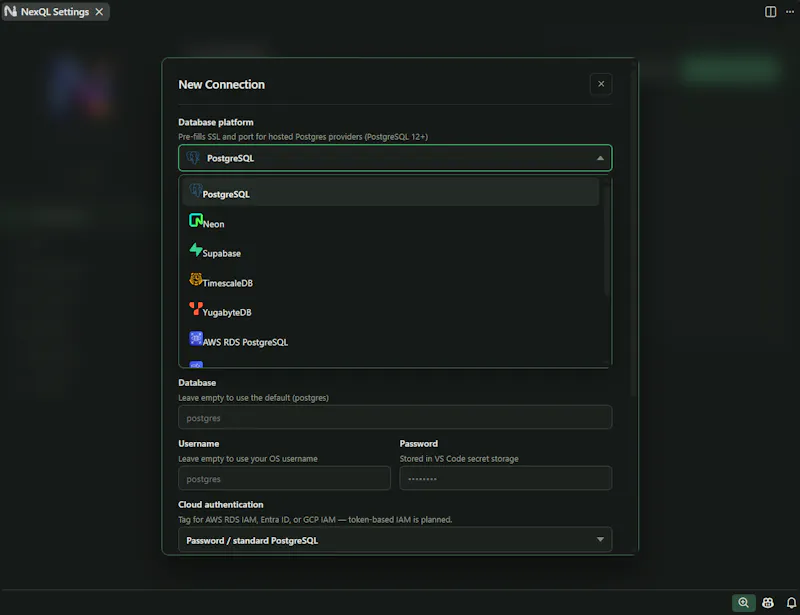 NexQL screenshot 2