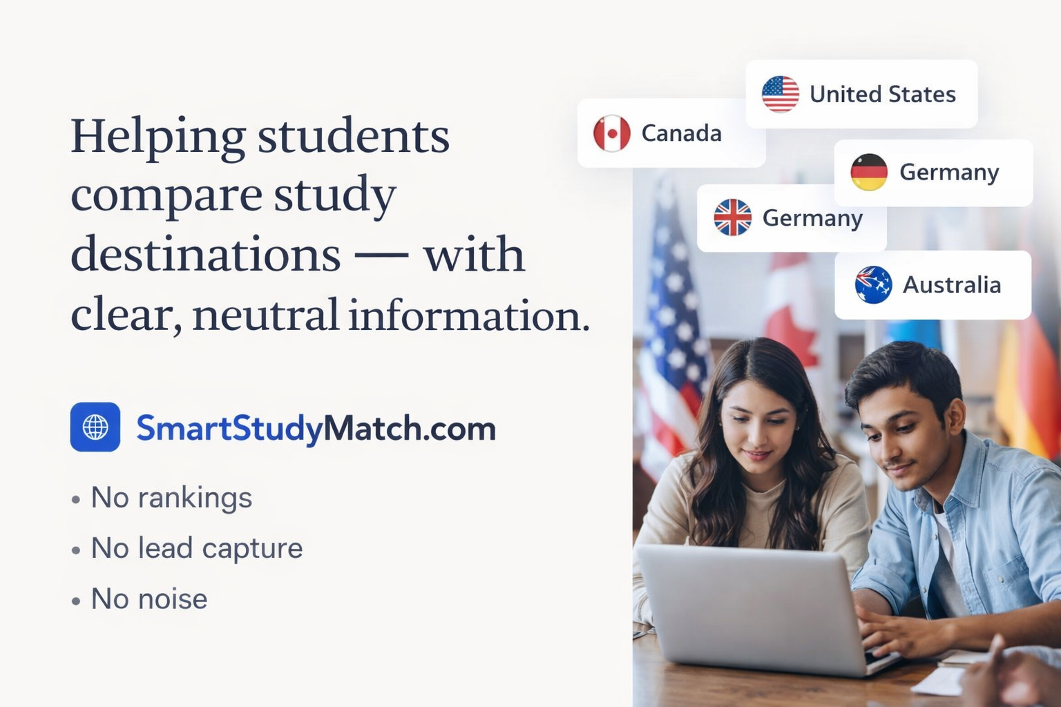 SmartStudyMatch.com - Main product screenshot demonstrating key features and user interface