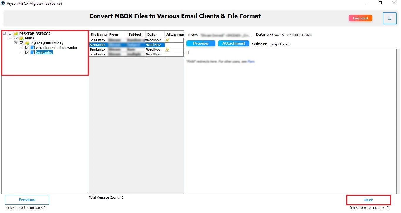 Aryson Seamonkey para o Outlook Converter media 3