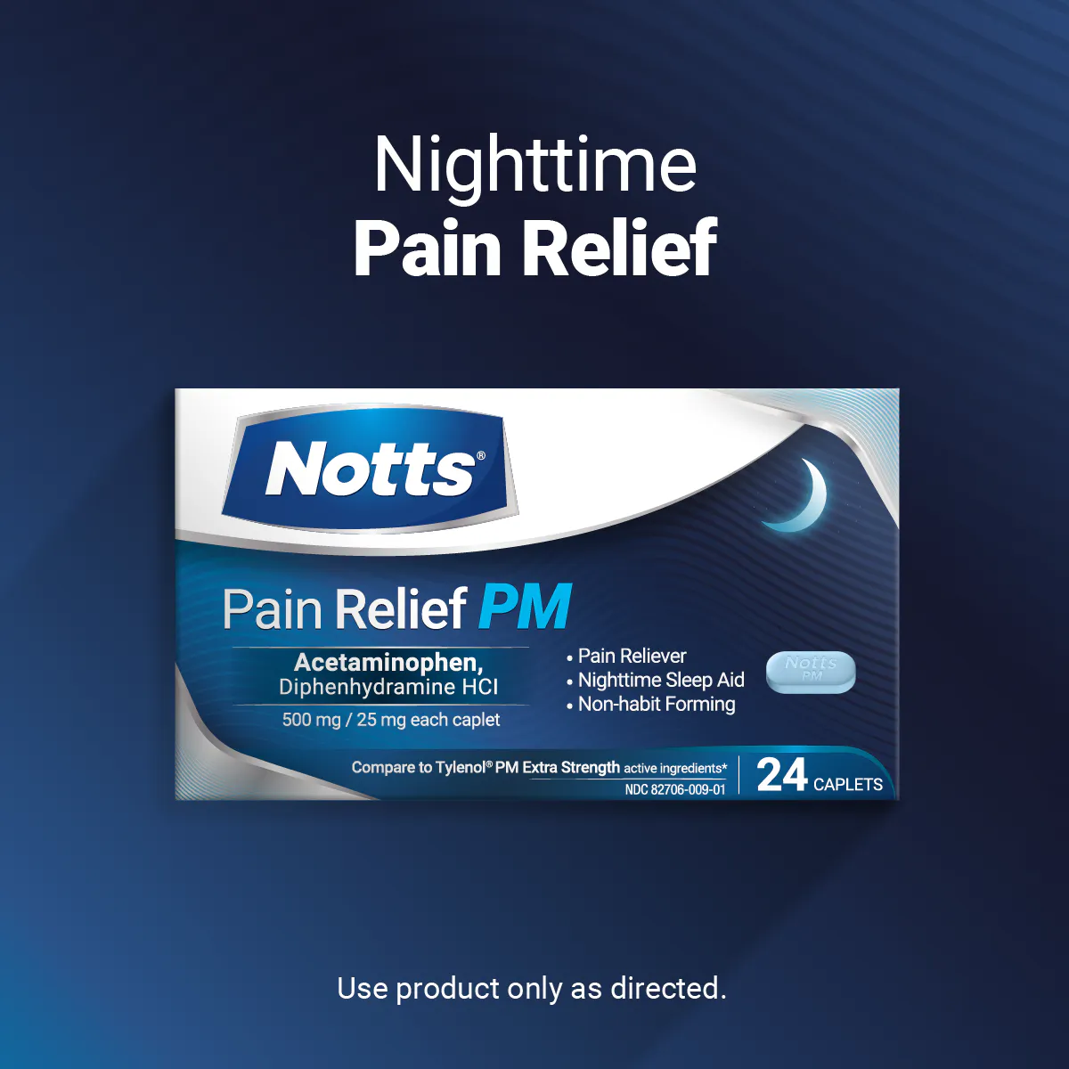 NOTTS Pain Relief PM 24 Caplets gallery image