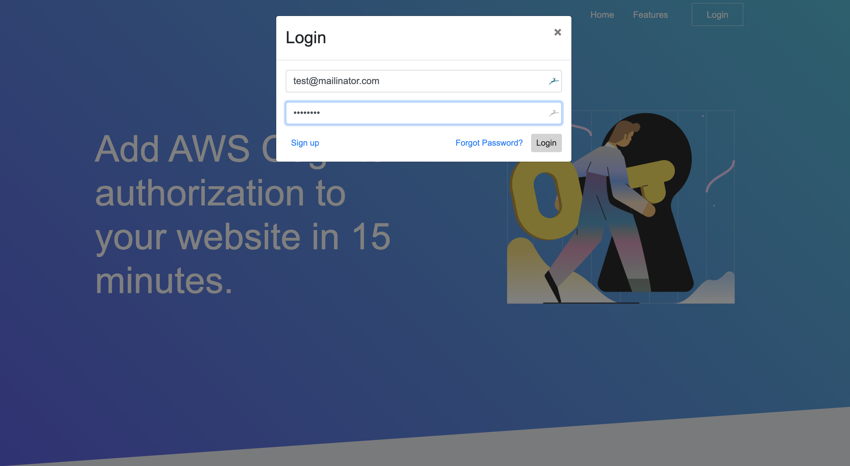 AWS Cognito Authentication for websites. gallery image