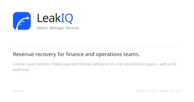 LeakIQ - Detect. Manage. Recover. screenshot 1