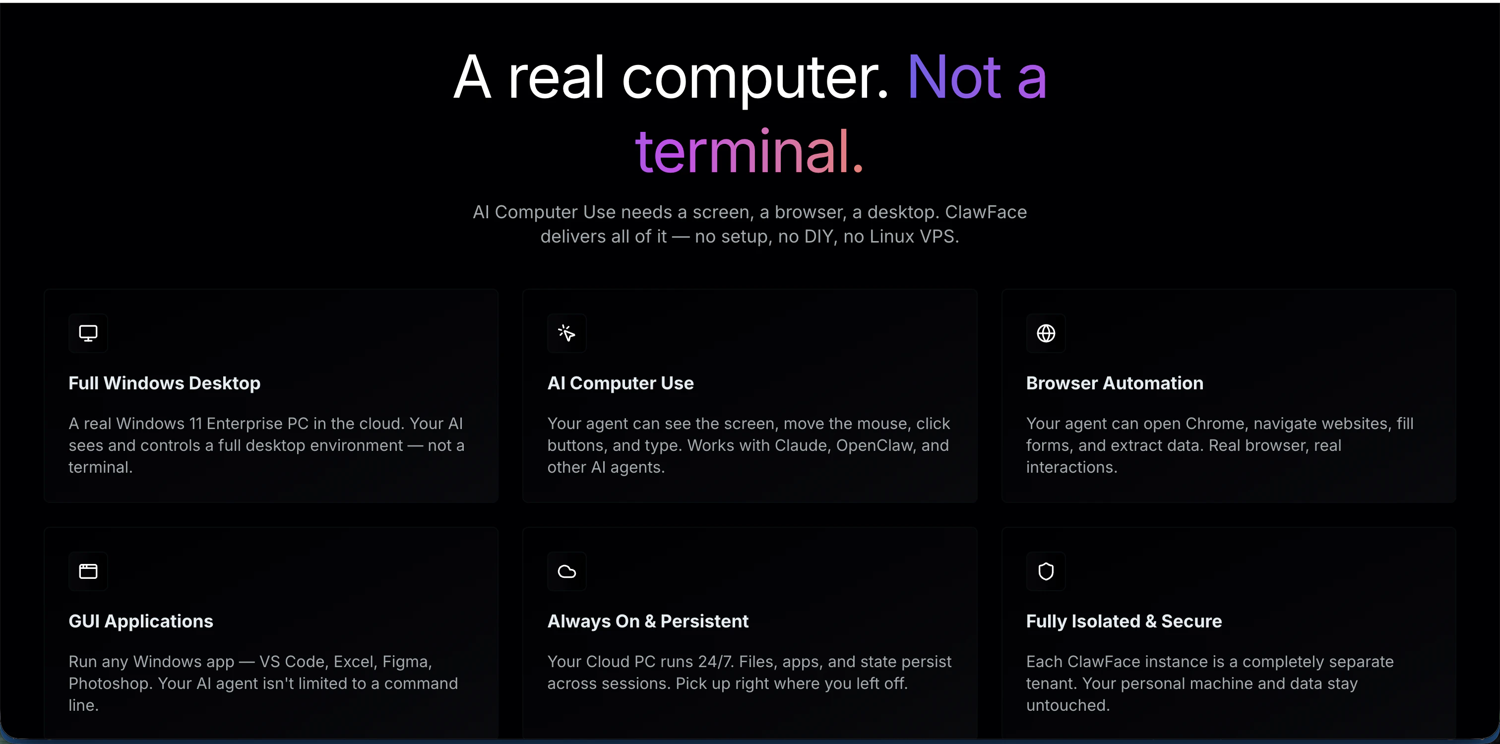 ClawFace screenshot 2