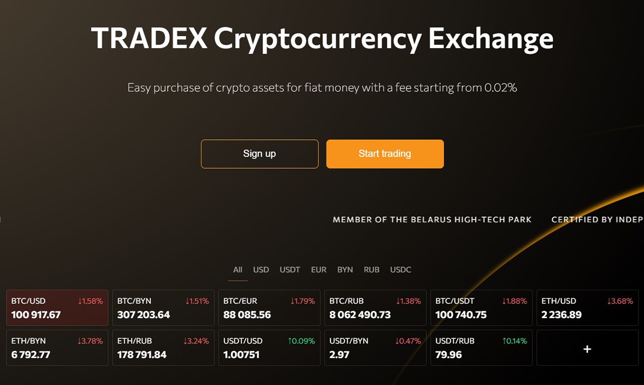 Tradex - Handeln Sie Krypto schnell und sicher.Niedrige Gebühren.Fiat-freundlich. Medien 2