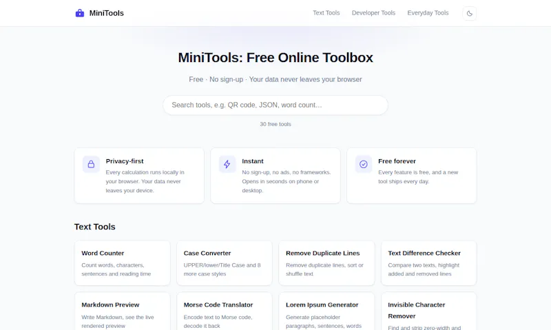 MiniTools screenshot 3