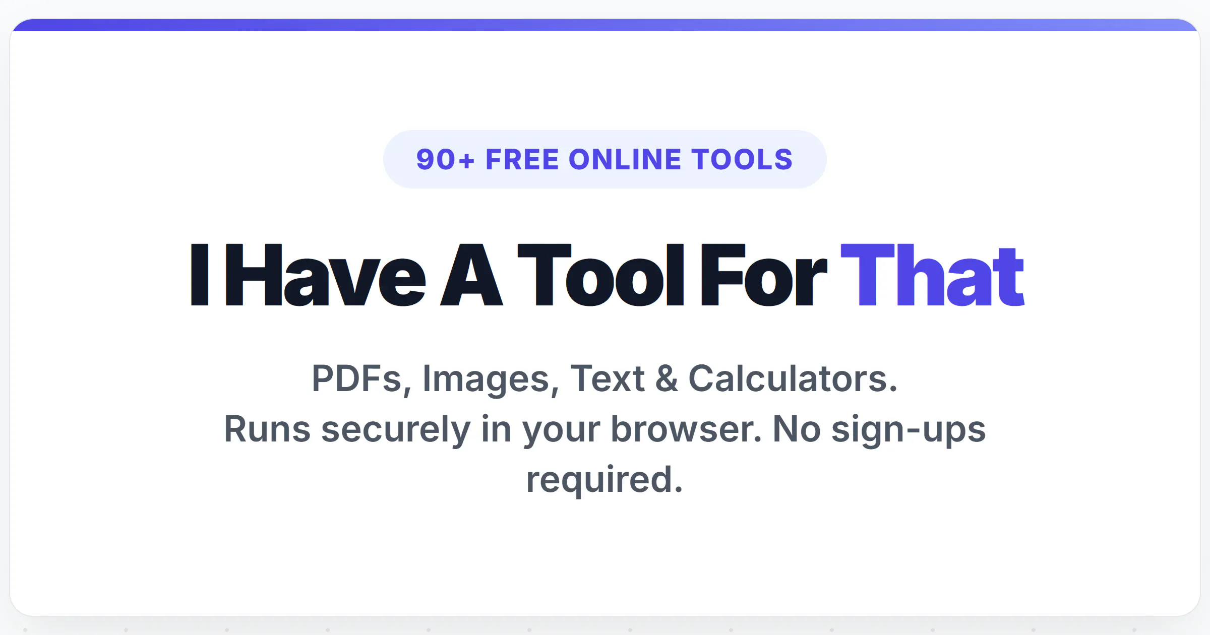 I Have A Tool For That screenshot