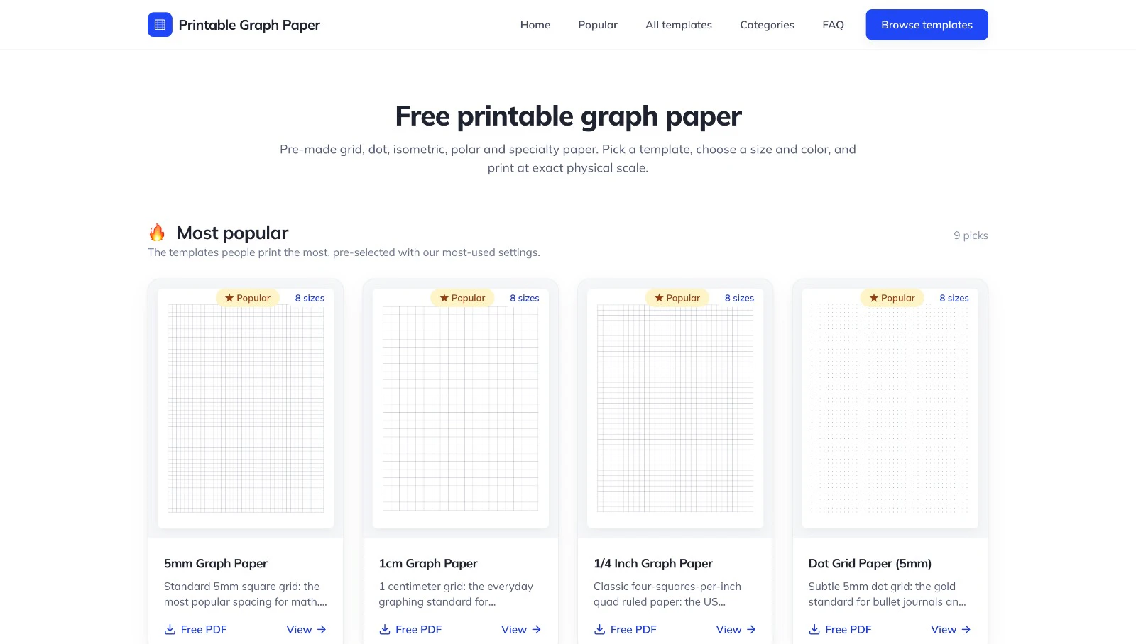 Printable Graph Paper screenshot 1