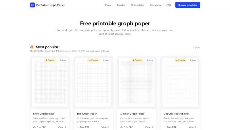Printable Graph Paper screenshot 1
