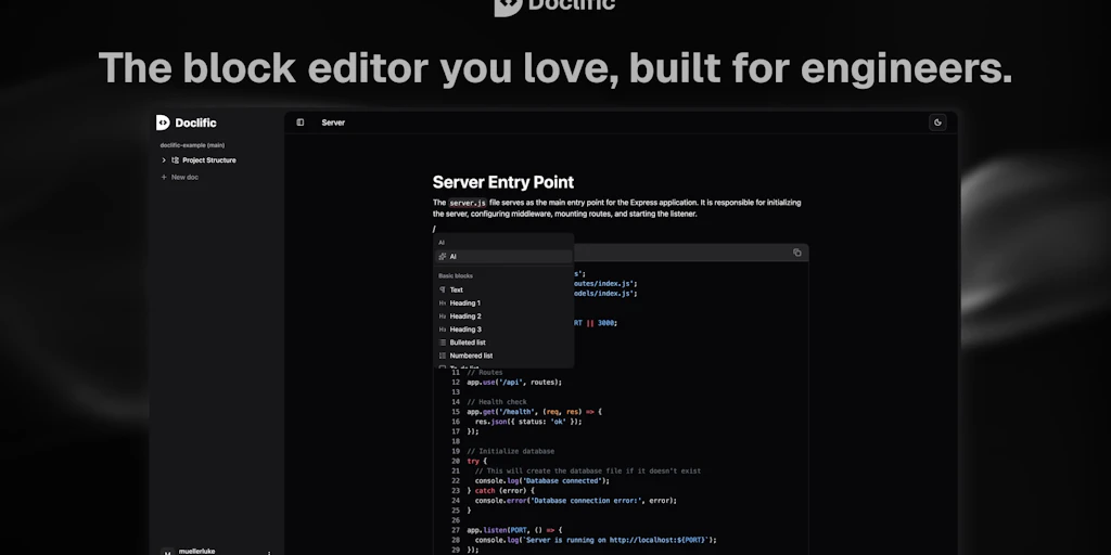 Doclific:與程式碼共存的文檔
