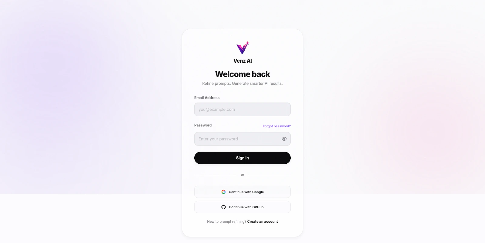 Venz AI screenshot 2