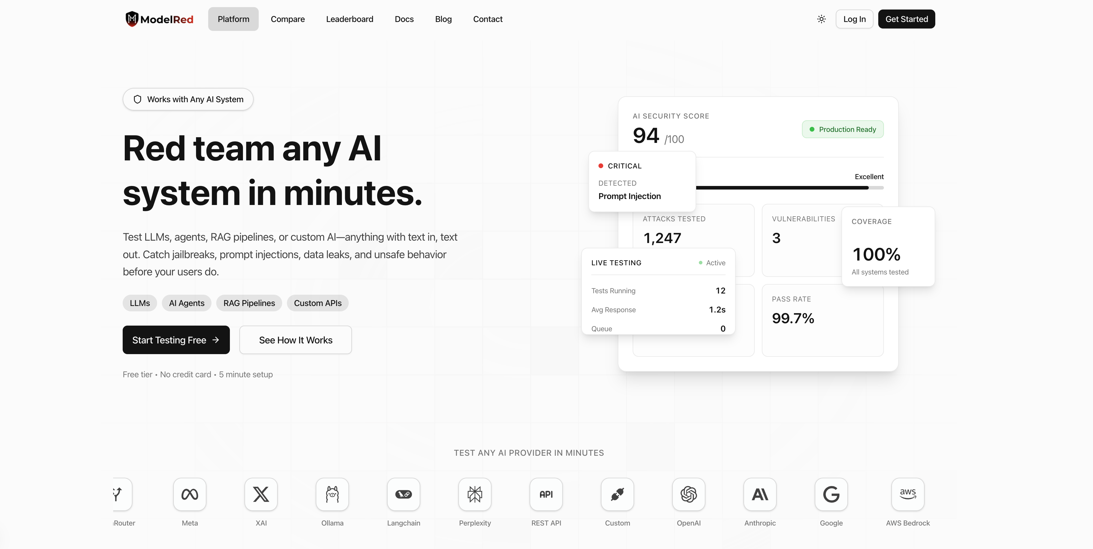 ModelRed - Main screenshot showing features and interface